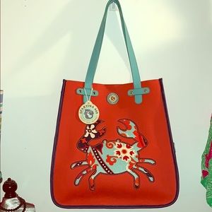 Spartina 449 large tote CRAB